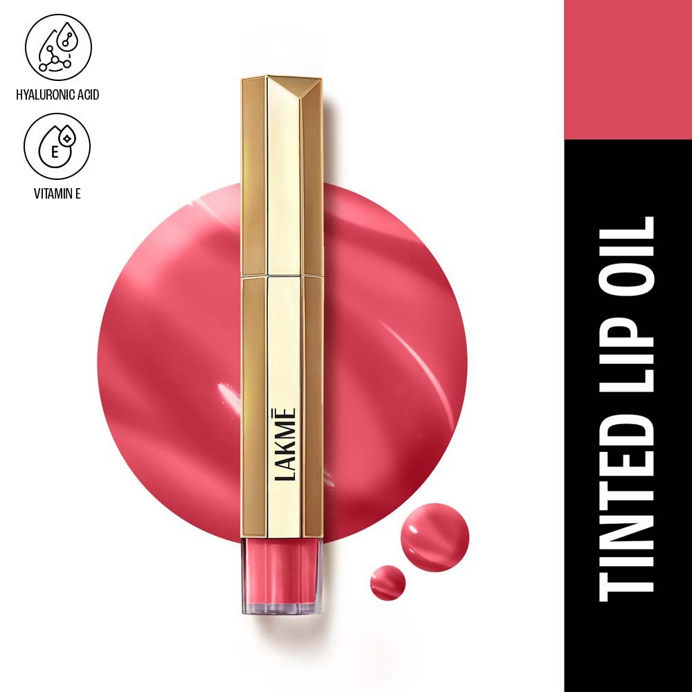 Lakme 9to5 Overtime Shine Tinted Lip Oil - Pink Bloom | Grocsy
