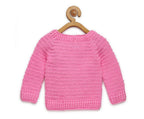 Chutput Kids Pingue Design Solid Pink Pullover Sweater | Grocsy