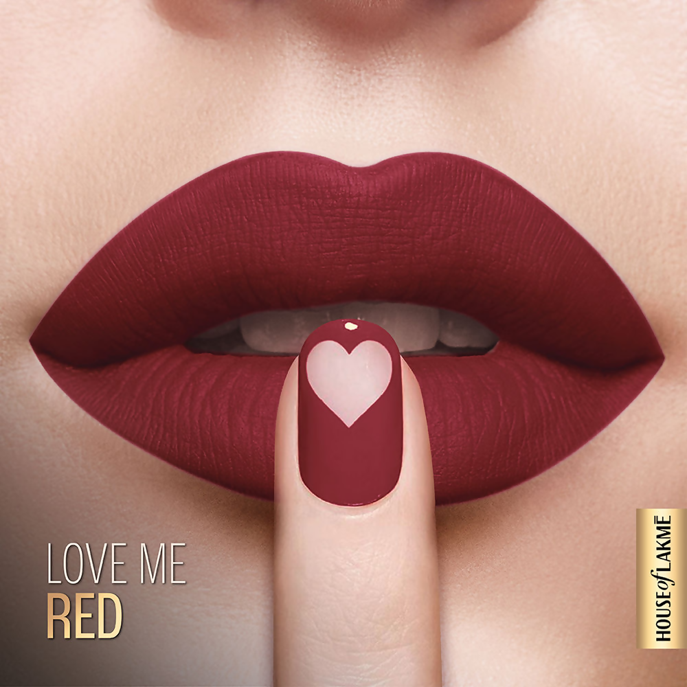 Lakme Xtraordin-Airy Velvet Matte Lip Mousse - Love Me Red | Grocsy