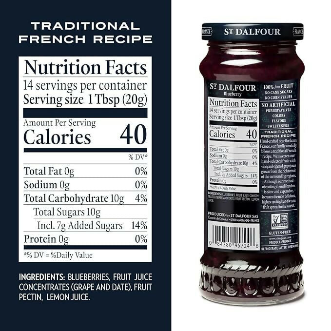 ST. DALFOUR Blueberry Fruit Spread | Grocsy