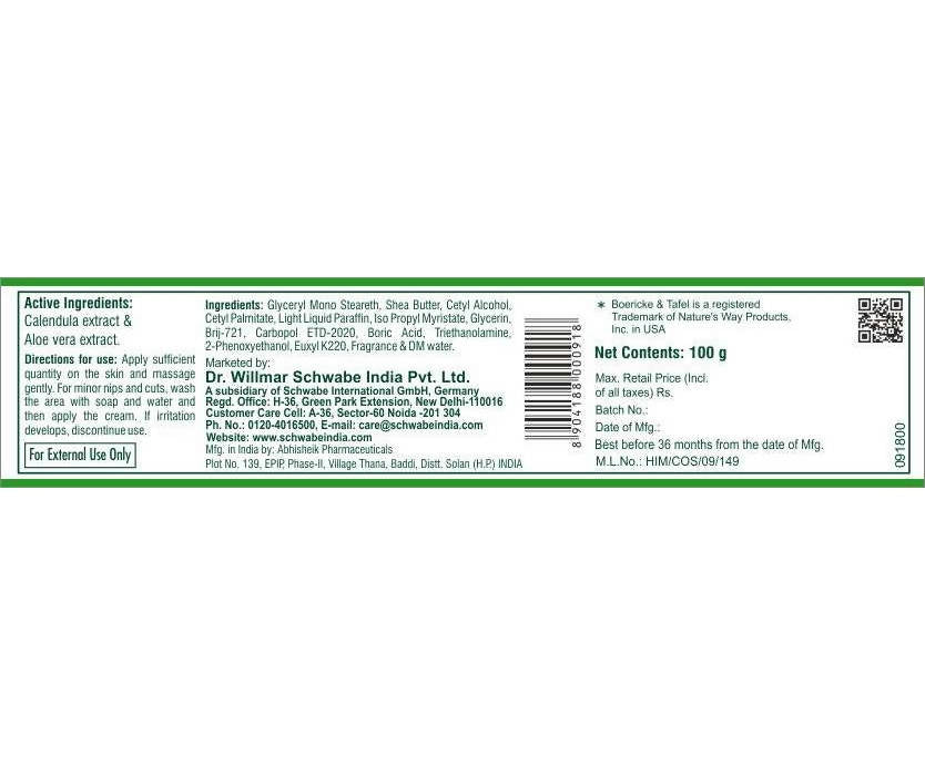 Boericke & Tafel Calendula & Aloe Vera Multi Purpose Cream | Grocsy