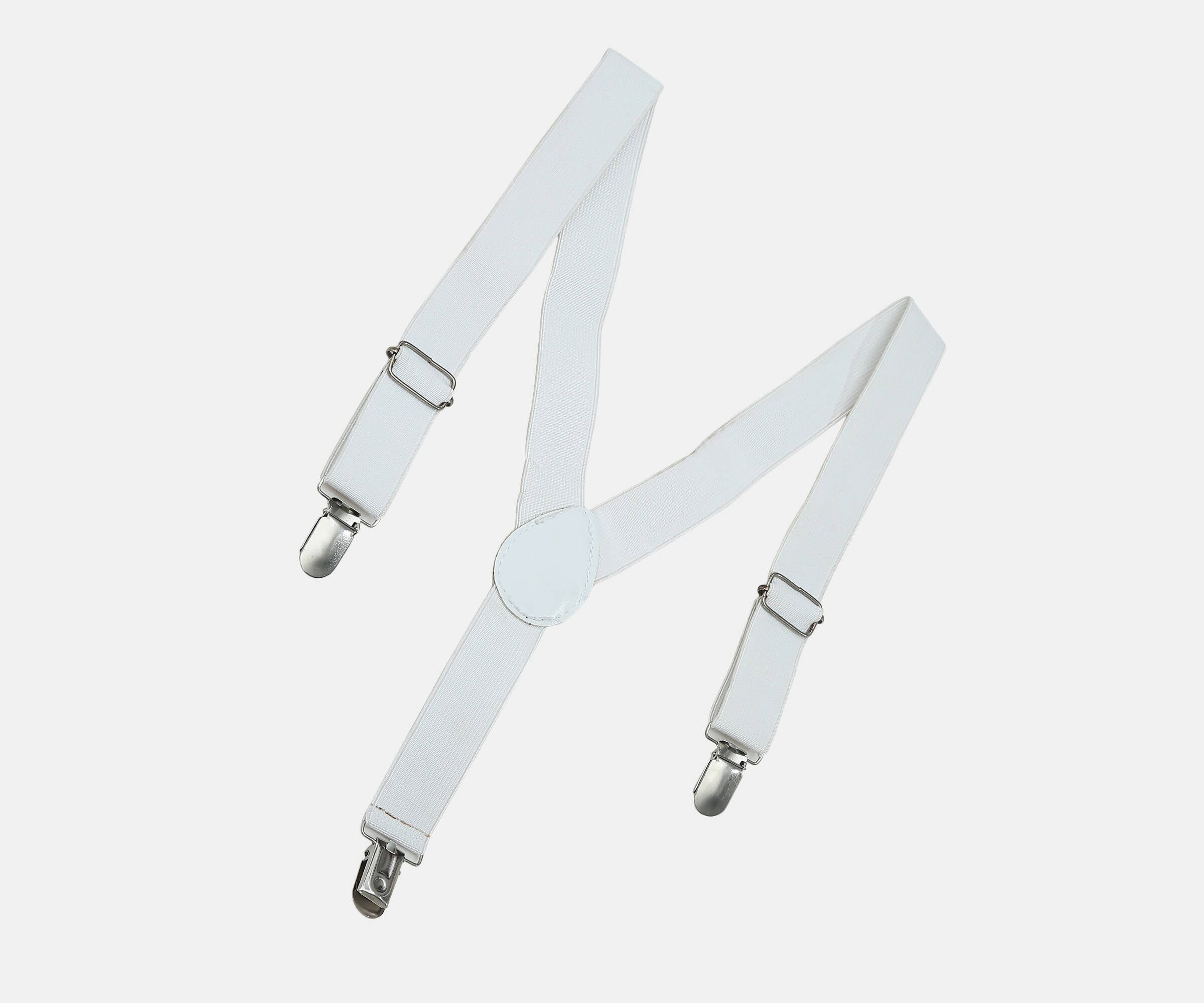 Manet Boys Solid Suspenders - White | Grocsy