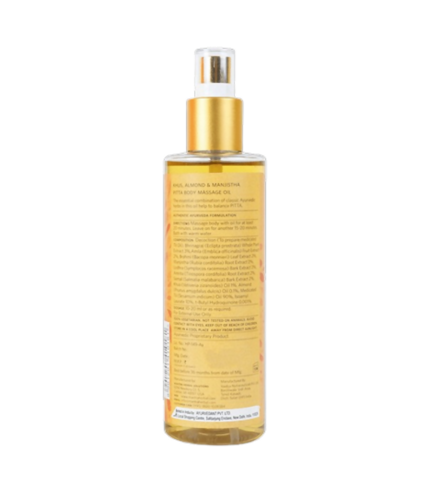 Mantra Herbal Khus, Almond and Manjistha Pitta Body Massage Oil | Grocsy