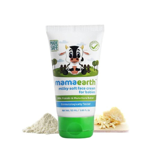 Mamaearth Milky Soft Baby Face Cream For Moisturizes, Soothes, Heals Chapped Skin | Grocsy