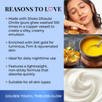 Just Herbs Pure Ghee & 24K Gold Deep Nourishing Night Treatment Cream | Grocsy