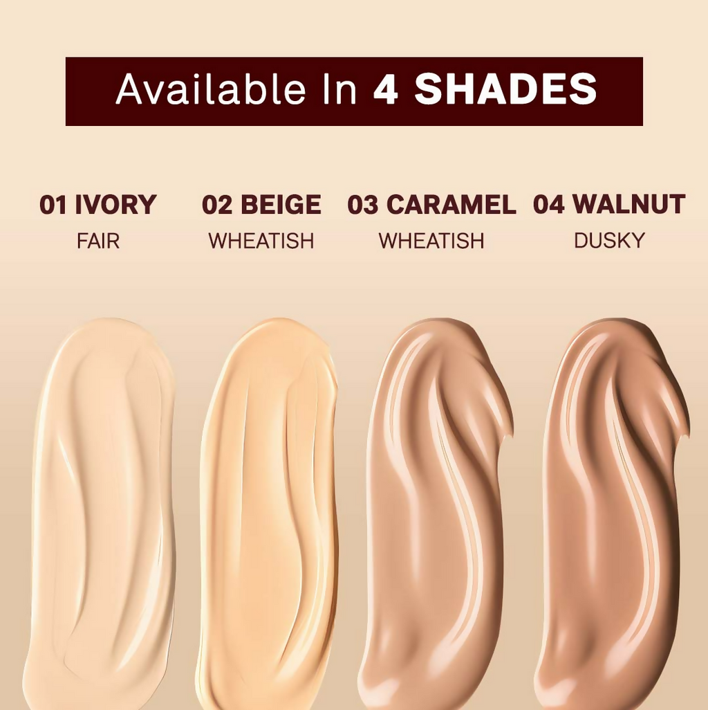Flicka Cosmetics Tomato Moisturizing Lightweight & Long Lasting Liquid Foundation Walnut 04 | Grocsy