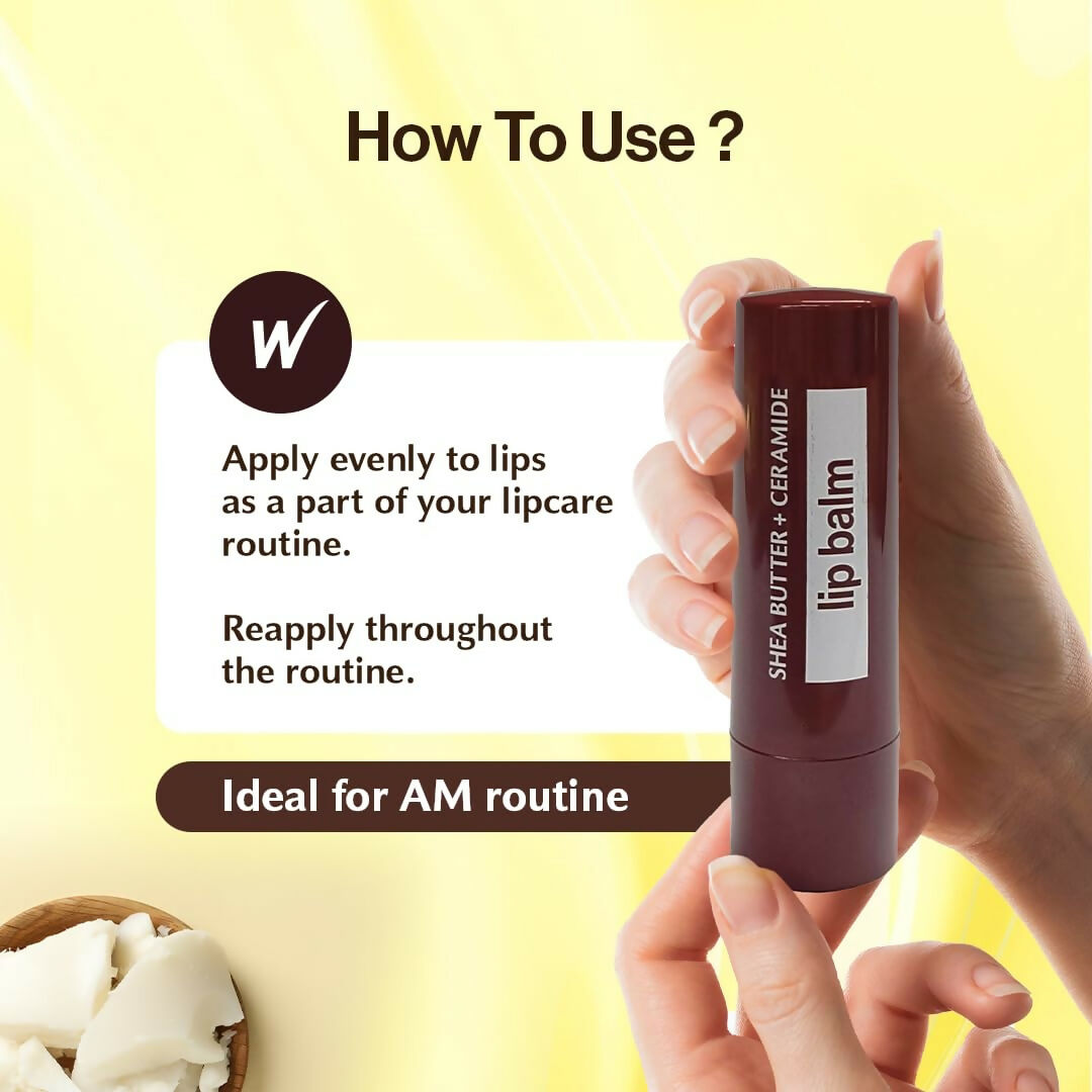 WOW Skin Science Shea Butter & Ceramides Repairing Lip Balm with SPF 50 | Grocsy