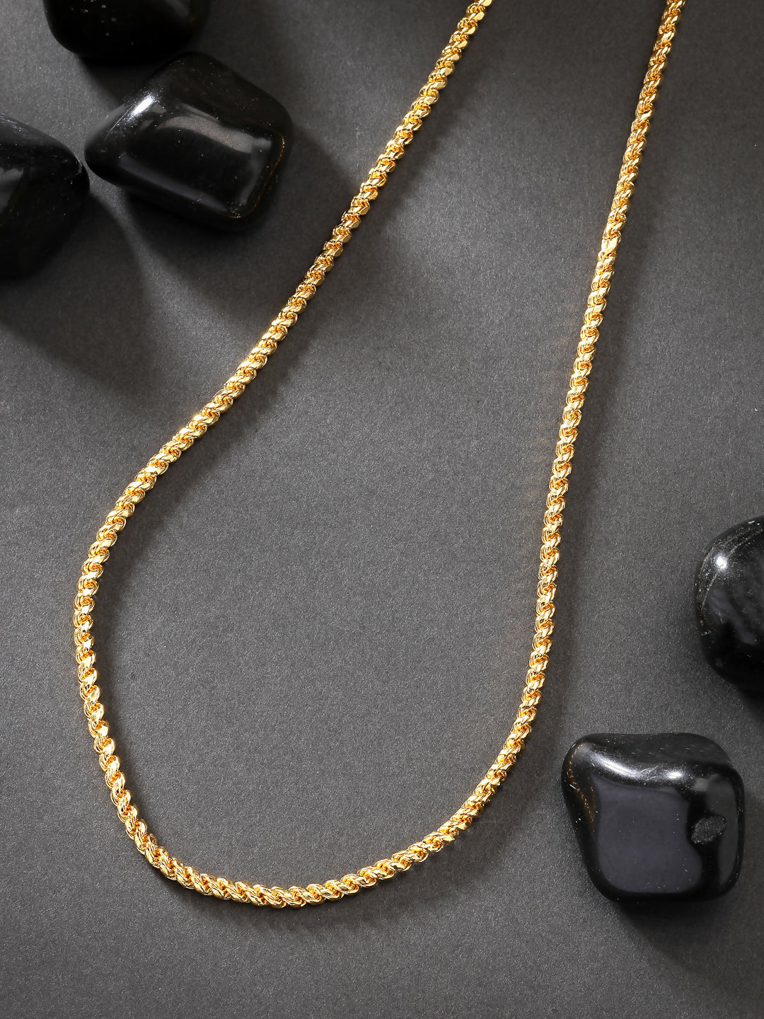 NVR Men's Gold-Polished Stainless Steel Chain | Grocsy