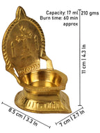 Spillbox Gold-Toned Brass Cross Diya Pooja Essential | Grocsy