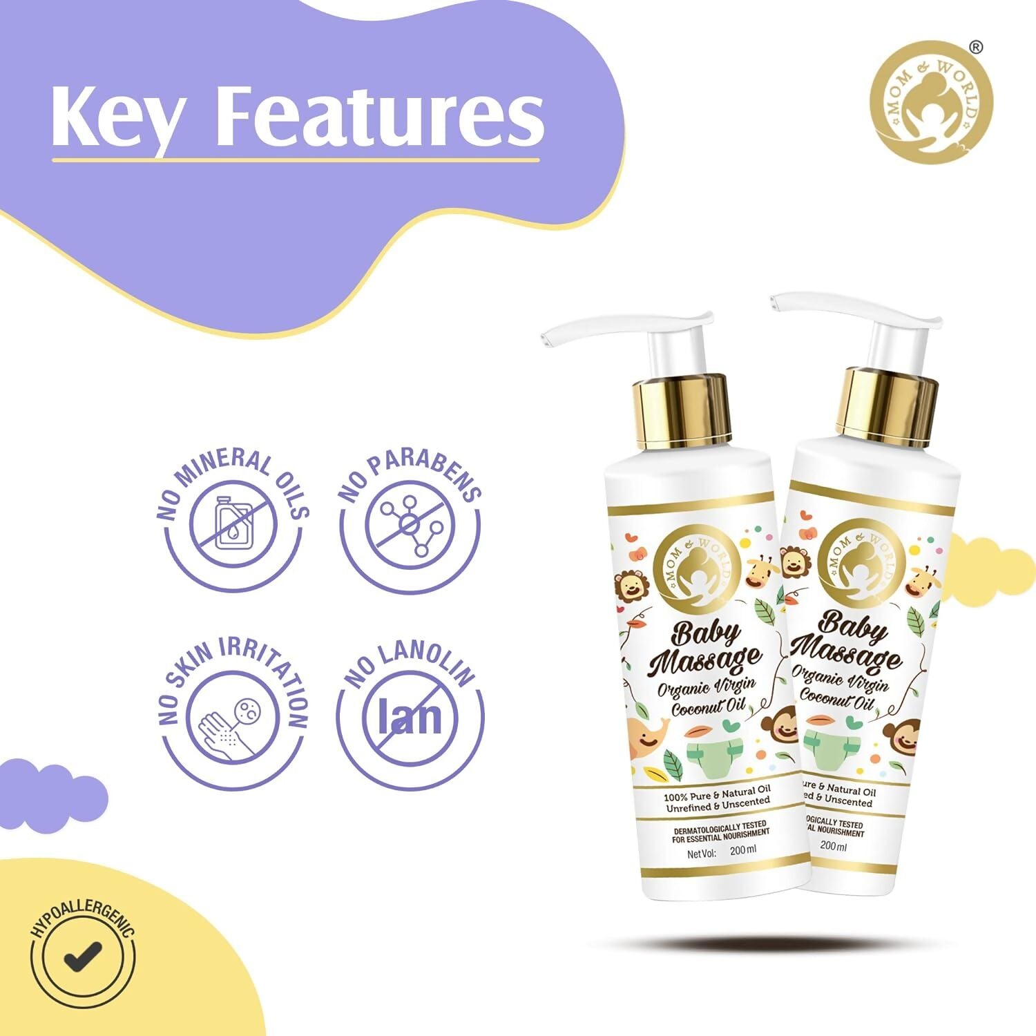Mom & World Baby Massage Oil | Grocsy