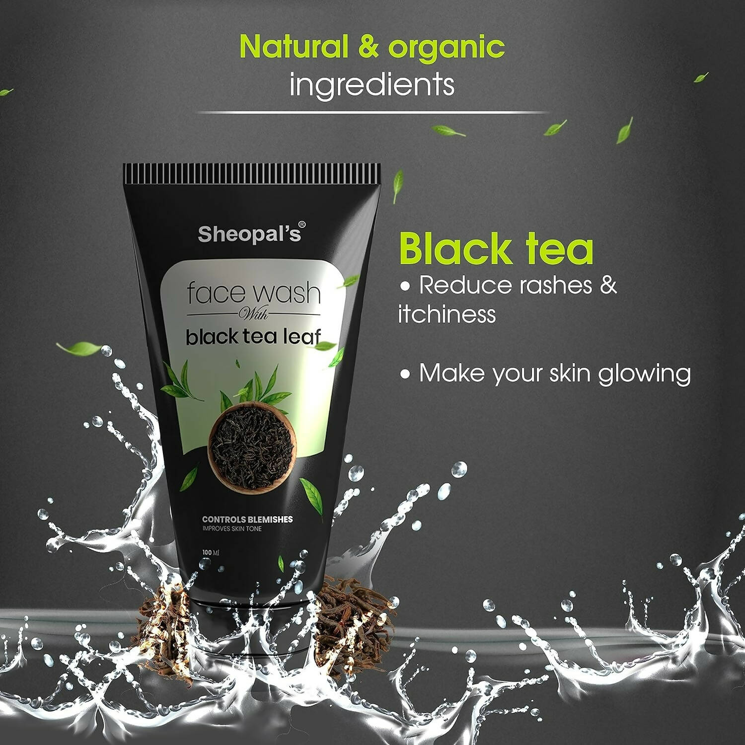 Sheopal's Black Tea Leaf Face Wash | Grocsy