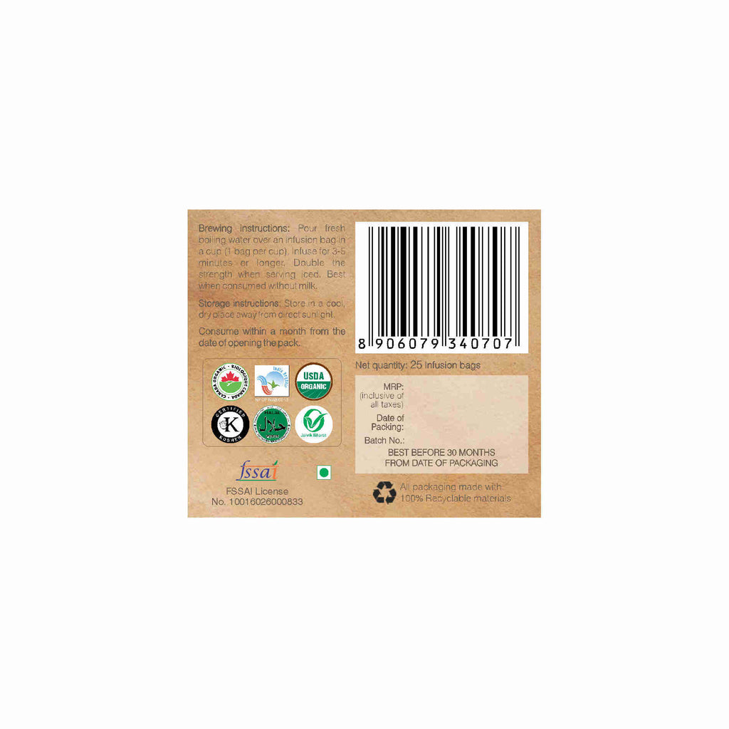 Organic Wellness Tulsi Ginger Teabags | Grocsy
