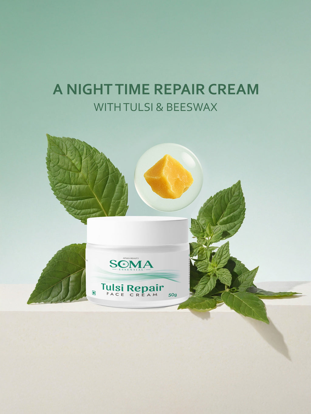 Soma Essential 5% Tulsi Repair Night Cream With Beeswax | Grocsy