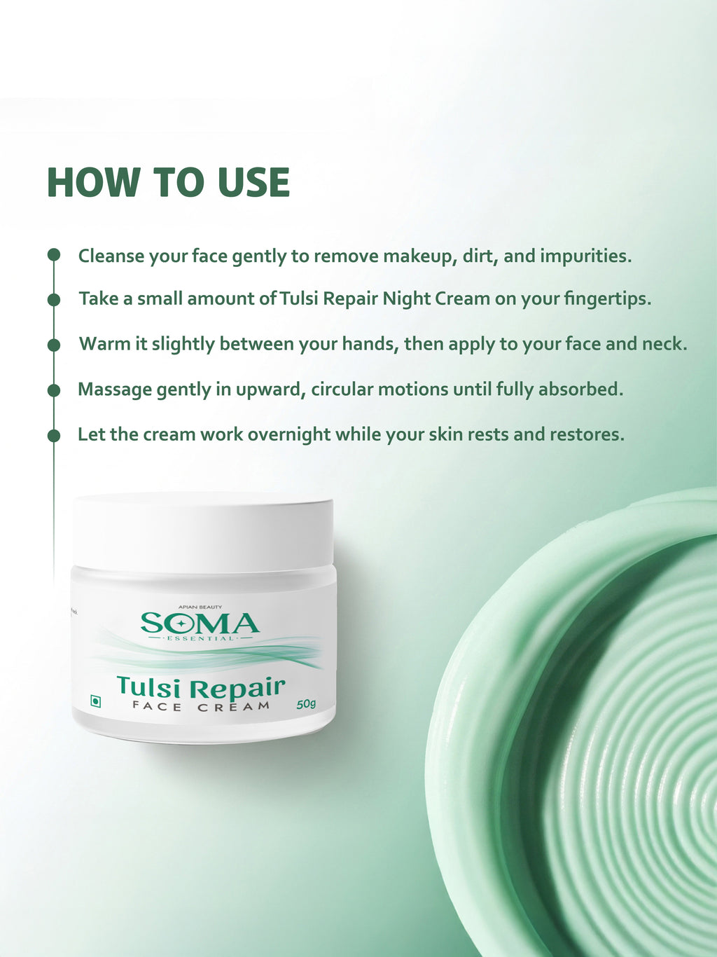 Soma Essential 5% Tulsi Repair Night Cream With Beeswax | Grocsy