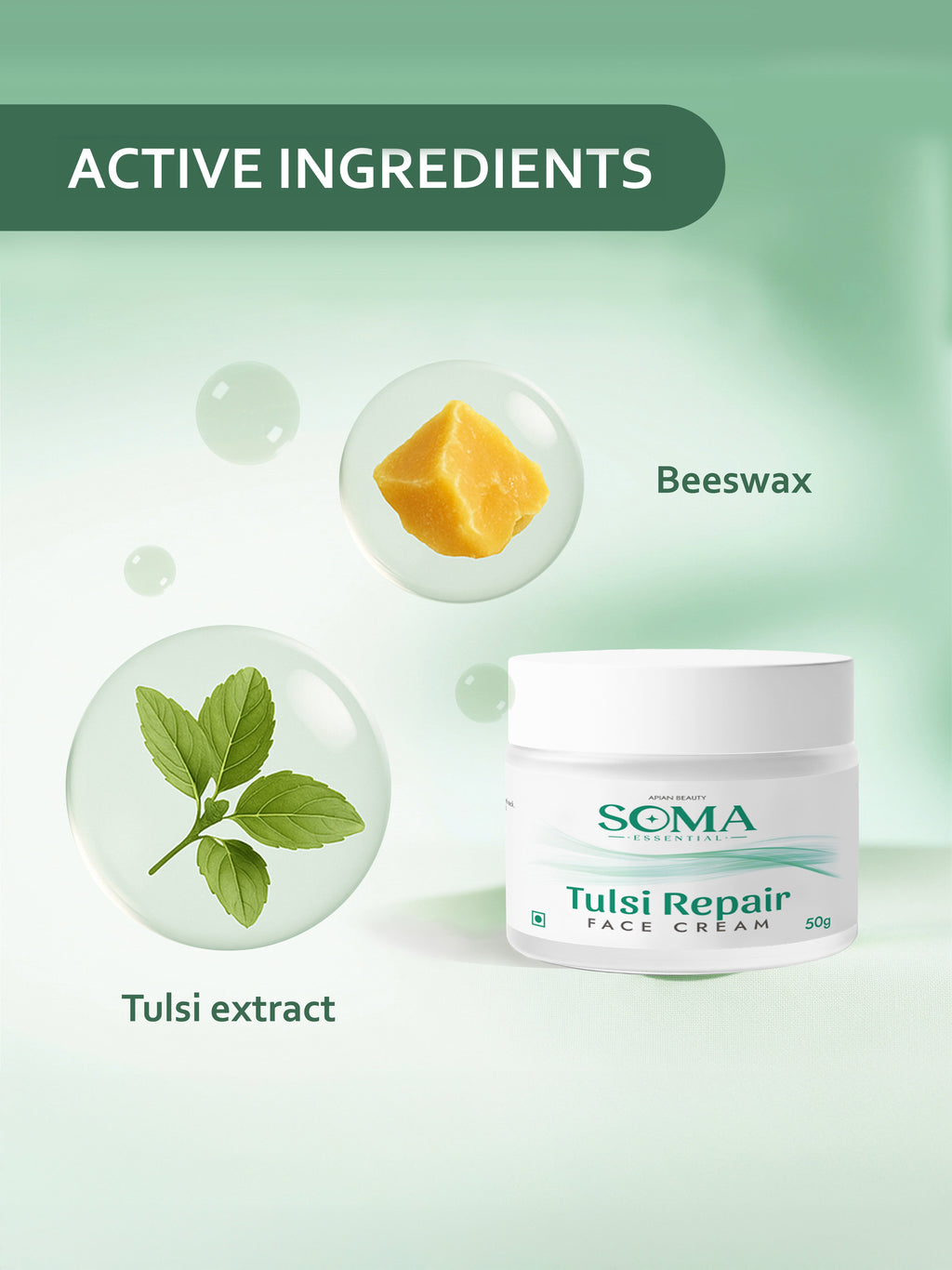 Soma Essential 5% Tulsi Repair Night Cream With Beeswax | Grocsy