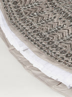 House of Panchhi Beige - Net Mirror & Sequins Embroiderey Lehenga choli | Grocsy