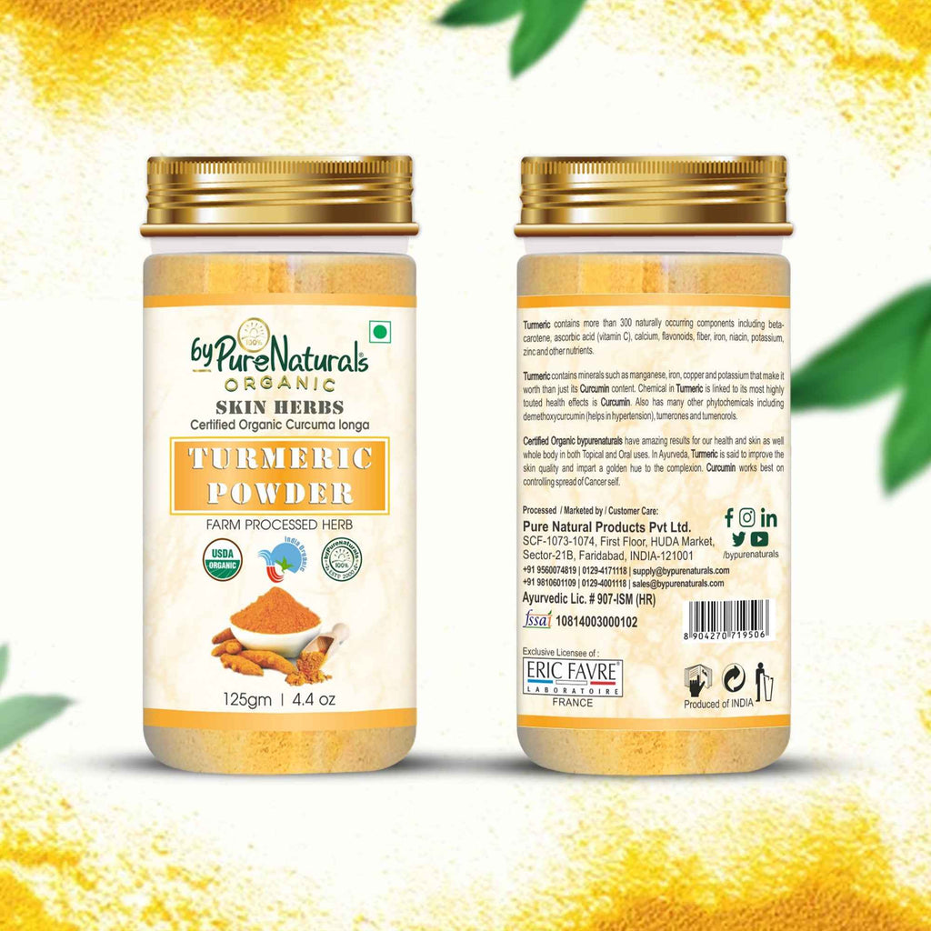 byPureNaturals Organic Turmeric Powder (Daru Haridra) | Grocsy