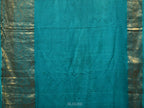 Turquoise and Burgundy Kalamkari Hand Painted Kanchipuram Silk Handloom Saree with Ramayan Theme Design - Global Threads | Grocsy