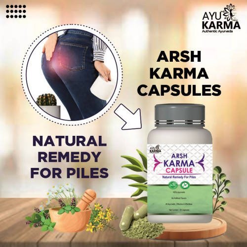 Ayukarma Ayurveda Arsh Karma Capsules | Grocsy