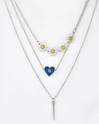 VOJ Beads Silver Plated Stainless Steel Layered Chain | Grocsy