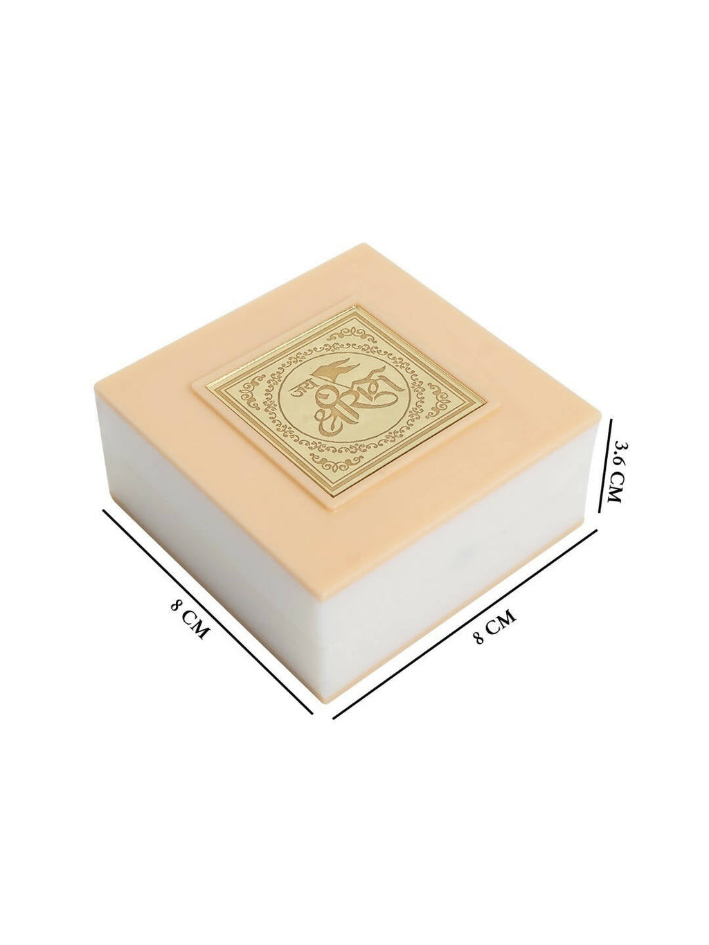 Golden Peacock White 24 CT Gold Polished Ram Darbar Prayer Box | Grocsy
