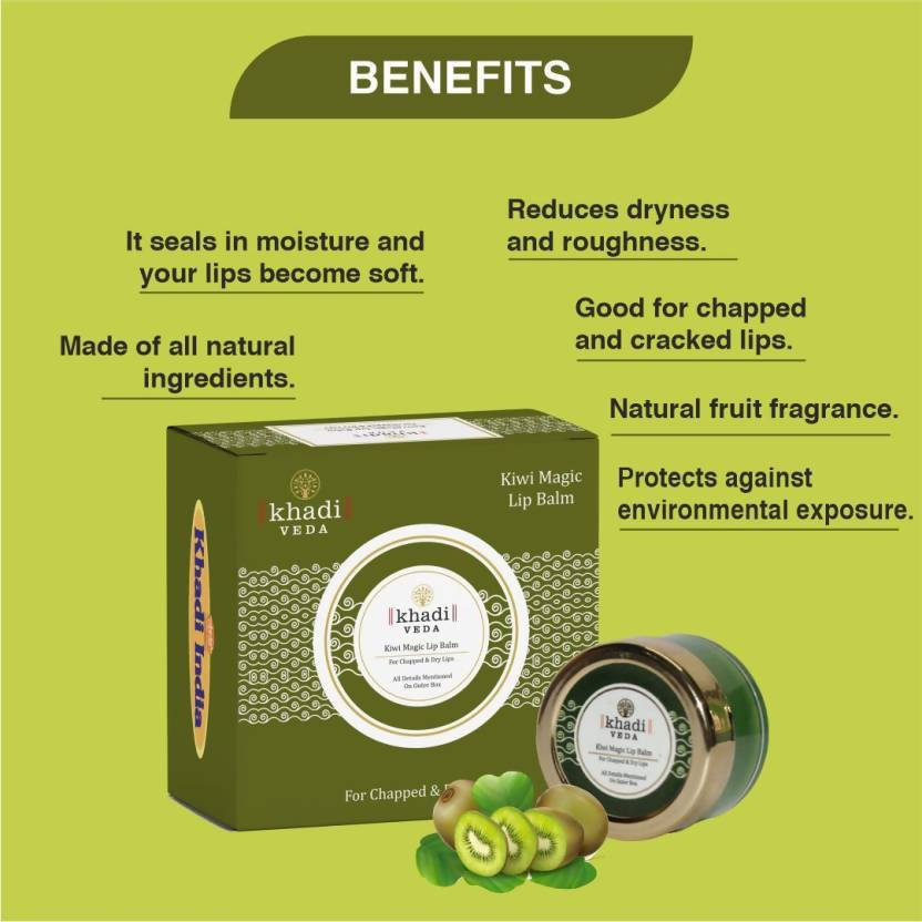Khadi Veda Kiwi Magic Lip Balm | Grocsy