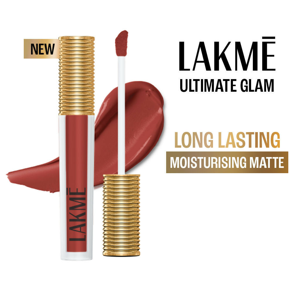 Lakme Ultimate Glam Matte Liquid Lipstick - Nude Twist | Grocsy
