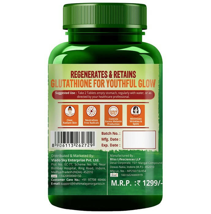 Himalayan Organics Glutathione Builder Tablets For Anti-Ageing & Skin Brightening | Grocsy