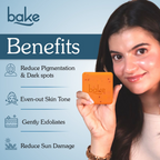 Bake Tan Removal Exfoliating Bath Kit - 100% Ramie Plant Fibre Gloves + Kojic Acid Soap (2 Pcs) with Scrub Treatment | Grocsy