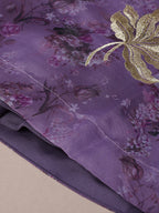 House of Panchhi Lavender Organza Floral Printed Lehenga choli & Dupatta | Grocsy