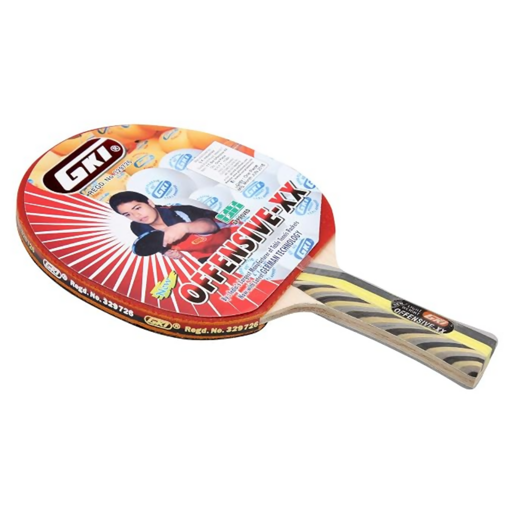 GKI Offensive XX New Computerised Printed Cover Wooden Table Tennis Racquet | Grocsy
