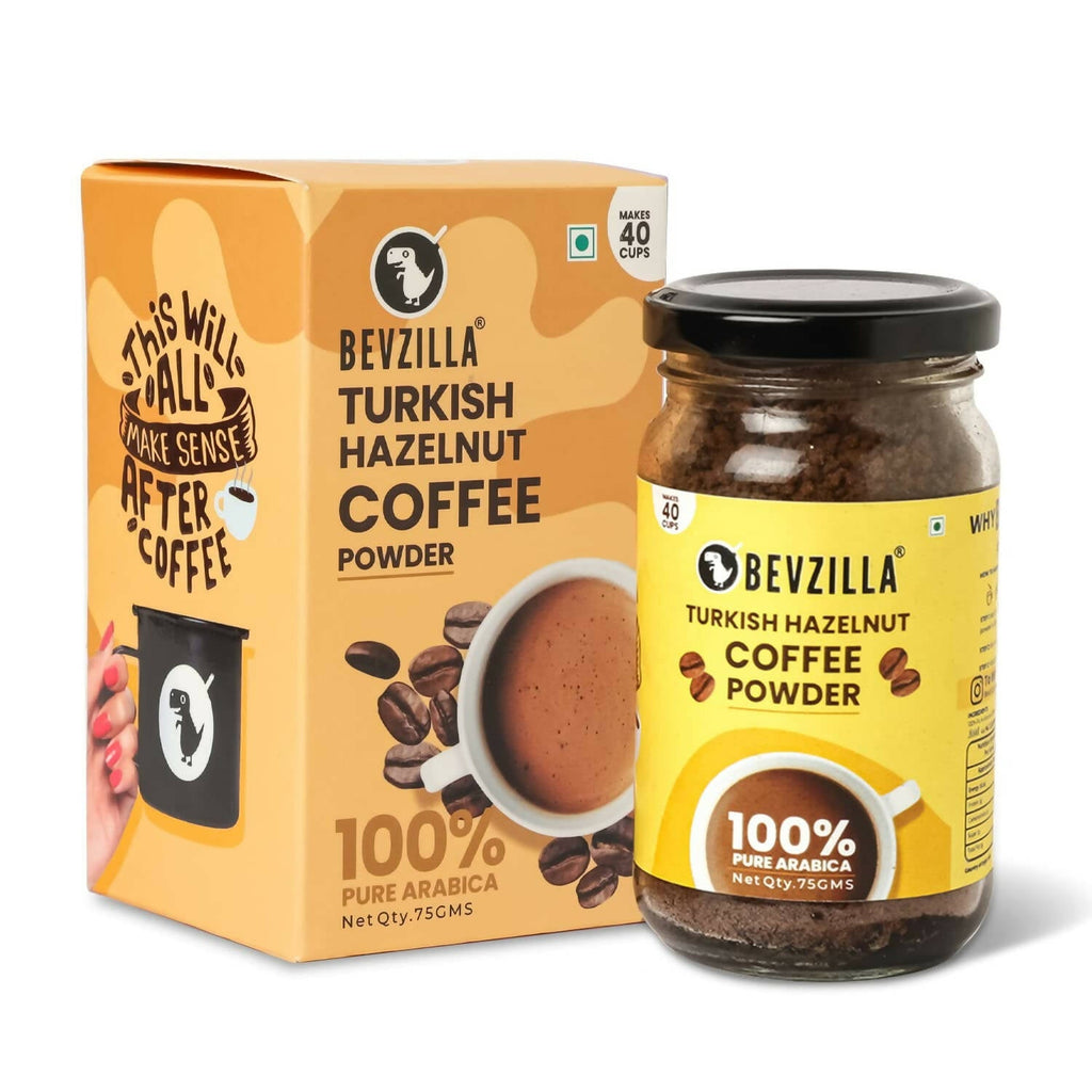 Bevzilla Instant Coffee Powder (Turkish Hazelnut Flavour) | Grocsy