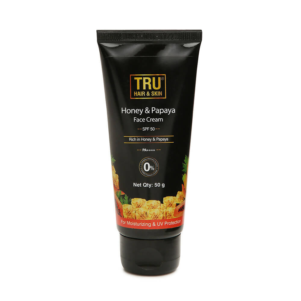 Tru Hair & Skin Honey & Papaya SPF 50 Face Cream | Grocsy