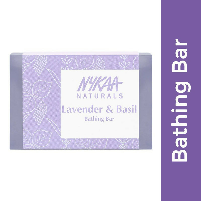Nykaa Naturals Lavender & Basil Soothing Bathing Soap | Grocsy