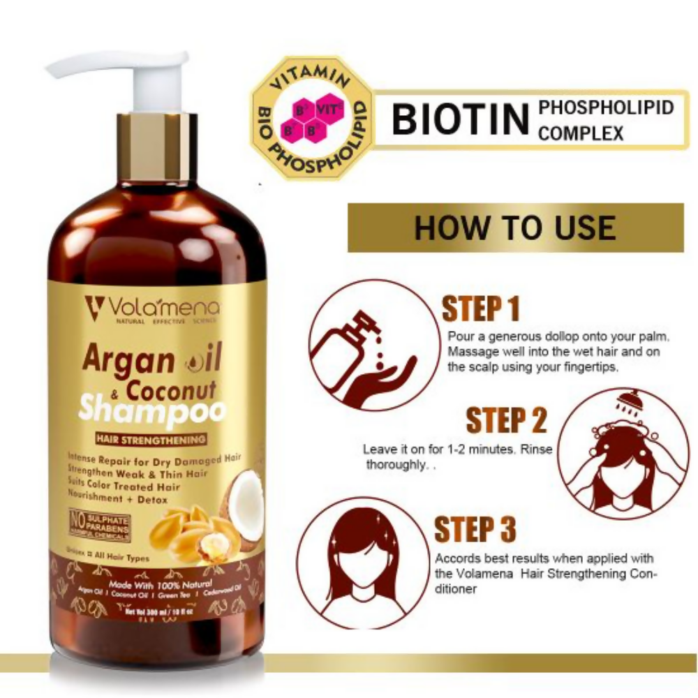 Volamena Argan Oil Hair Strengthening Shampoo | Grocsy