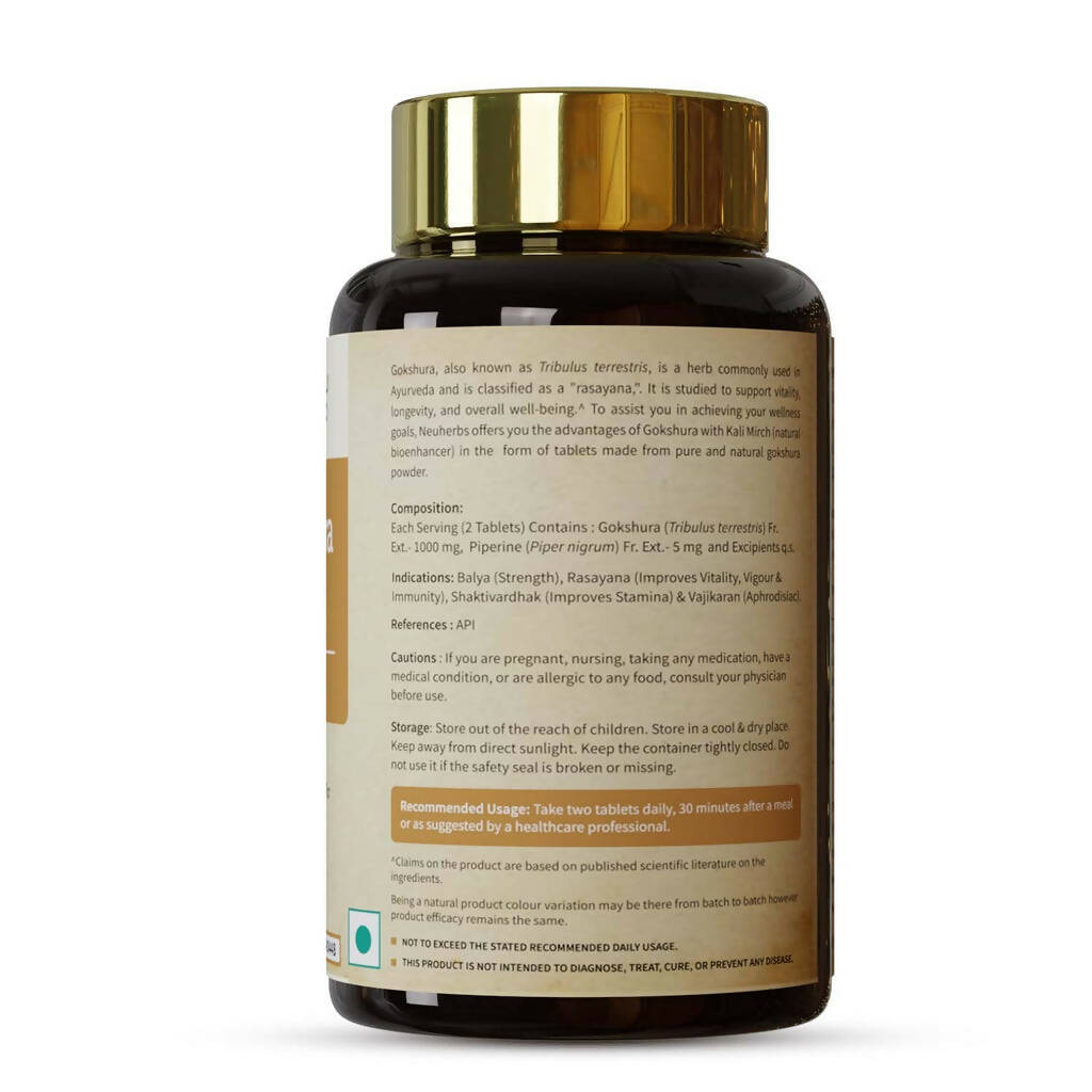 Neuherbs Gokshura 1000mg Tablets For Men | Grocsy