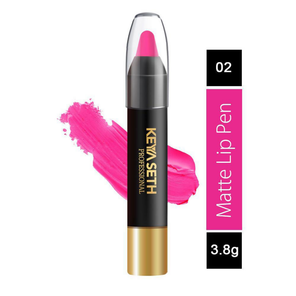 Keya Seth Aromatherapy Professional Matte Lip Pen - Bright Fuchsia | Grocsy