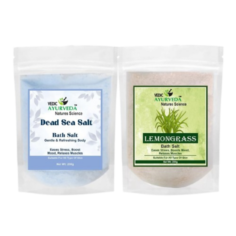 VedicAyurveda Dead Sea Salt and Lemongrass Bath Salt | Grocsy