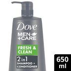 Dove Men +Care Fresh & Clean 2 In 1 Shampoo + Conditioner | Grocsy