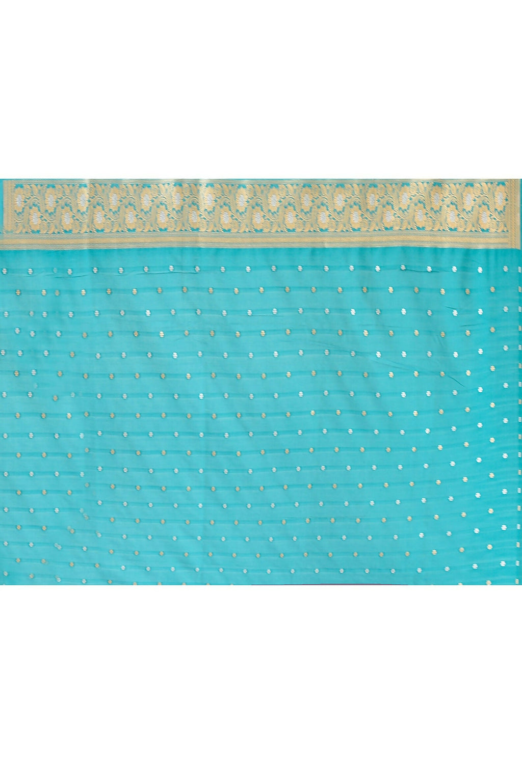 Joban Fashion Teal Green Banarasi Soft Pure Handloom Banarasi Silk Saree | Grocsy