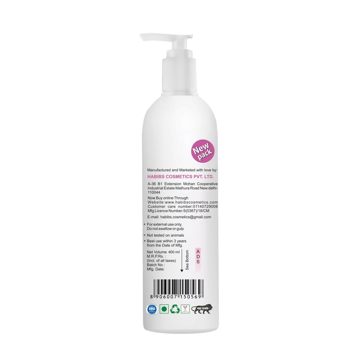 Habibs Professional Anti-Dandruff Shampoo Reduction In Flaking, Itching, & Dry Scalp With Neem Tulsi & Thyme Sulphate | Grocsy