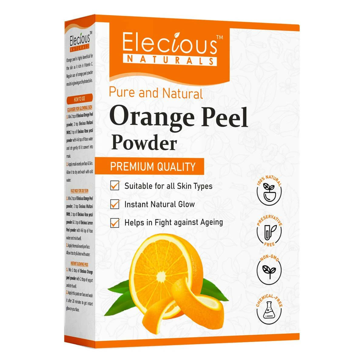 Elecious Naturals Orange Peel Powder | Grocsy