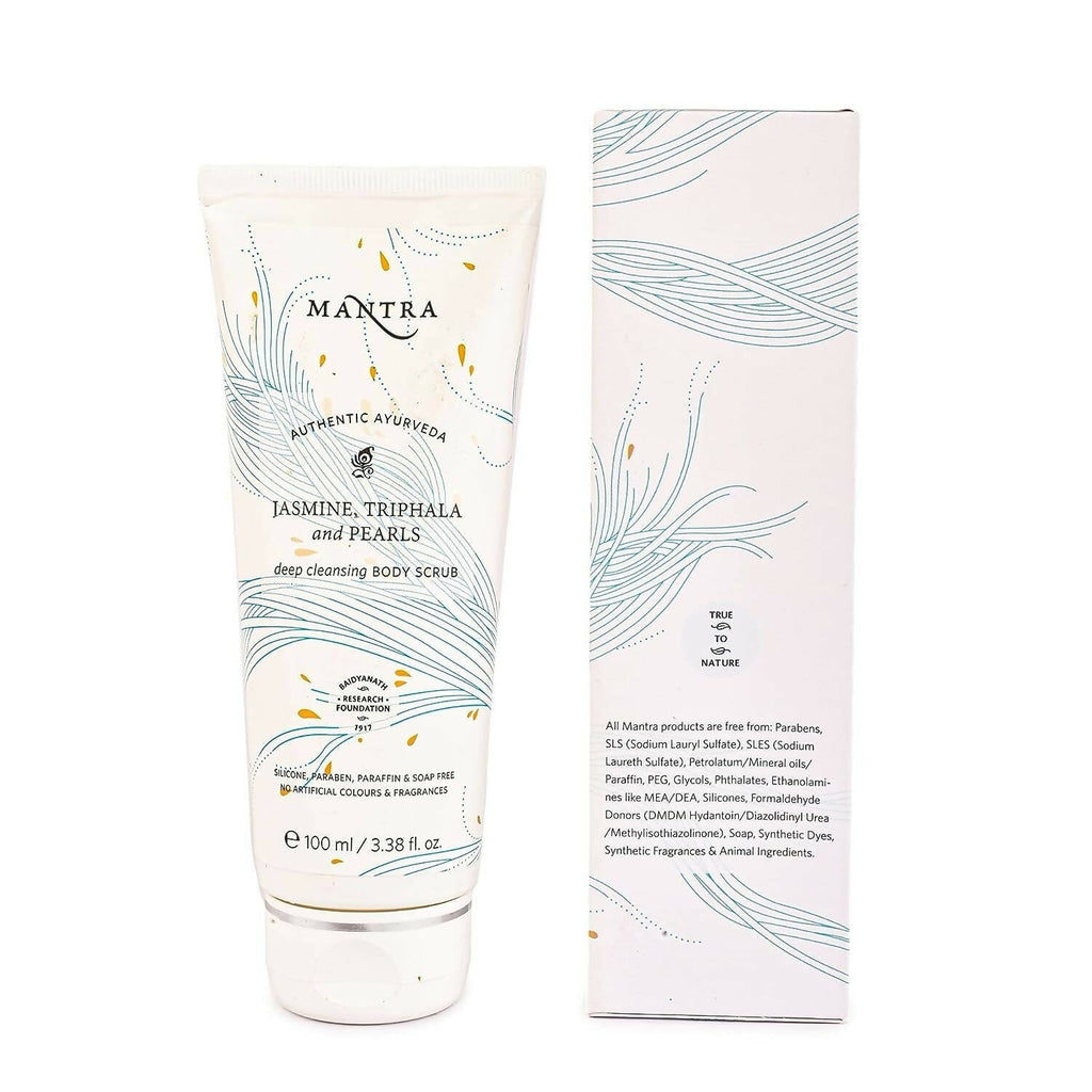 Mantra Herbal Jasmine, Triphala and Pearls Deep Cleansing Body Scrub | Grocsy