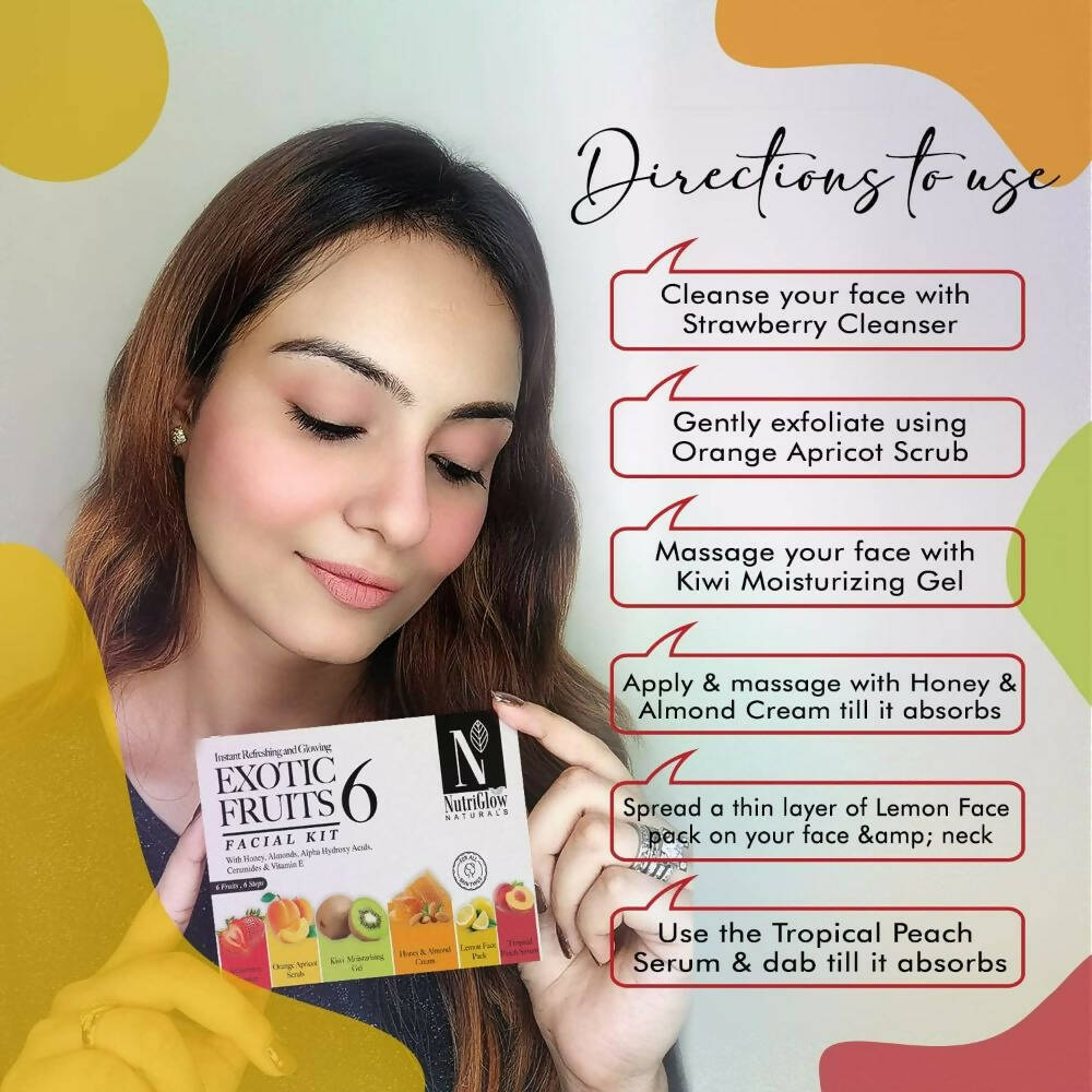 NutriGlow NATURAL'S Exotic Fruit Facial Kit | Grocsy