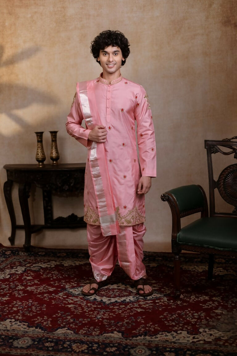 Kanjivaram Pattu Pink Srinivasa Kanjivaram By Hilo Design | Grocsy
