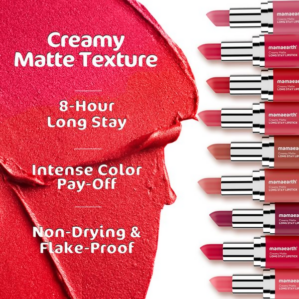 Mamaearth Creamy Matte Long Stay Lipstick - Brown Truffle | Grocsy