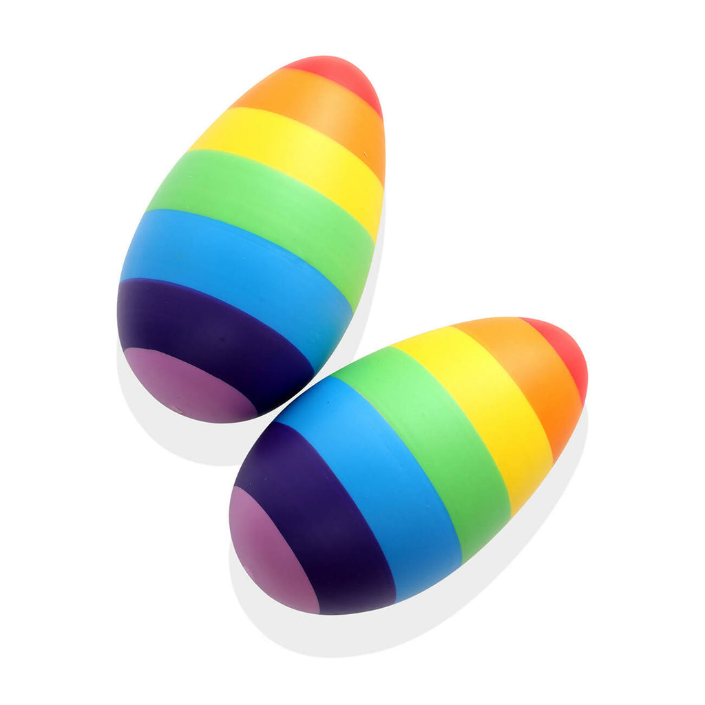 Nesta Toys Rainbow Wooden Egg Shaker - Set of 2 | Grocsy