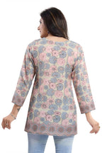 Snehal Creations Elegant Pastel Color Summer Cool Printed Tunic Top | Grocsy