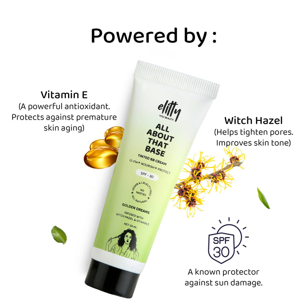Elitty All About That Base Tinted BB Cream with SPF 30 - Golden Dreams (Deep) | Grocsy