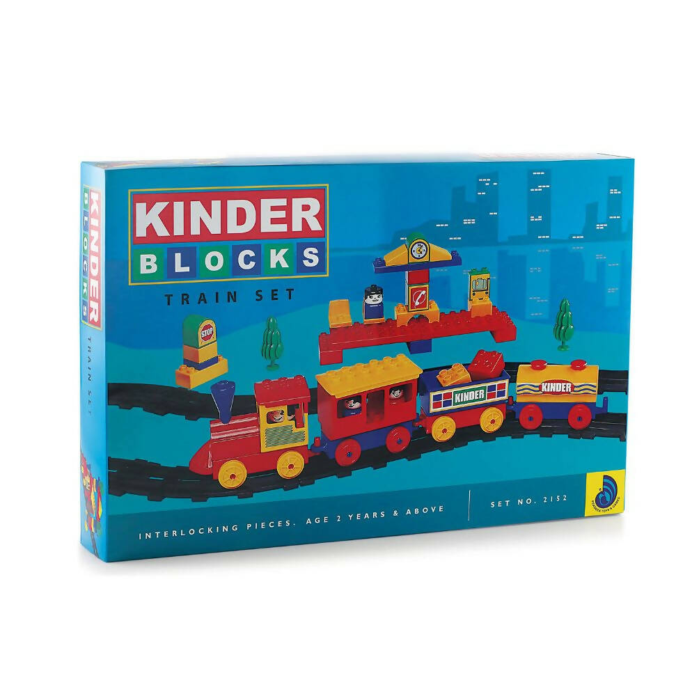 Peacock Learning & Educational Building Interlocking Blocks Set For Kids - Senior Train Set | Grocsy